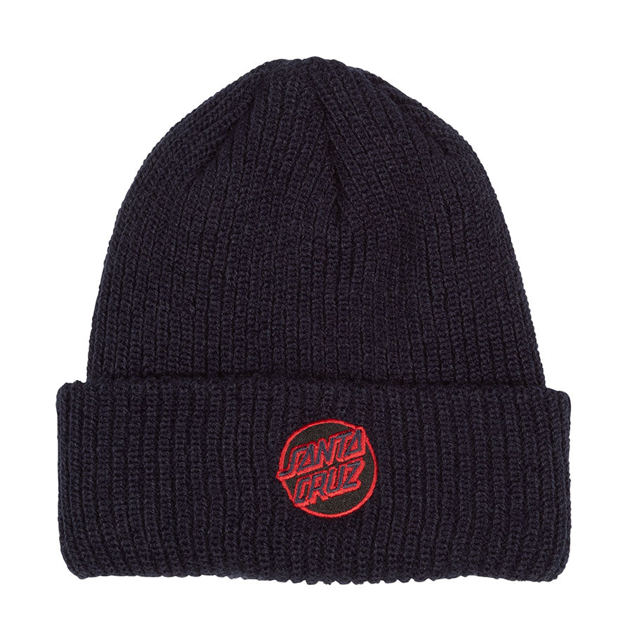 Navy Missing Dot Santa Cruz Ribbed Beanie