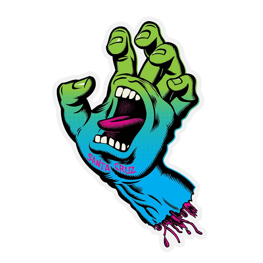 Santa Cruz Neon Hand Sticker