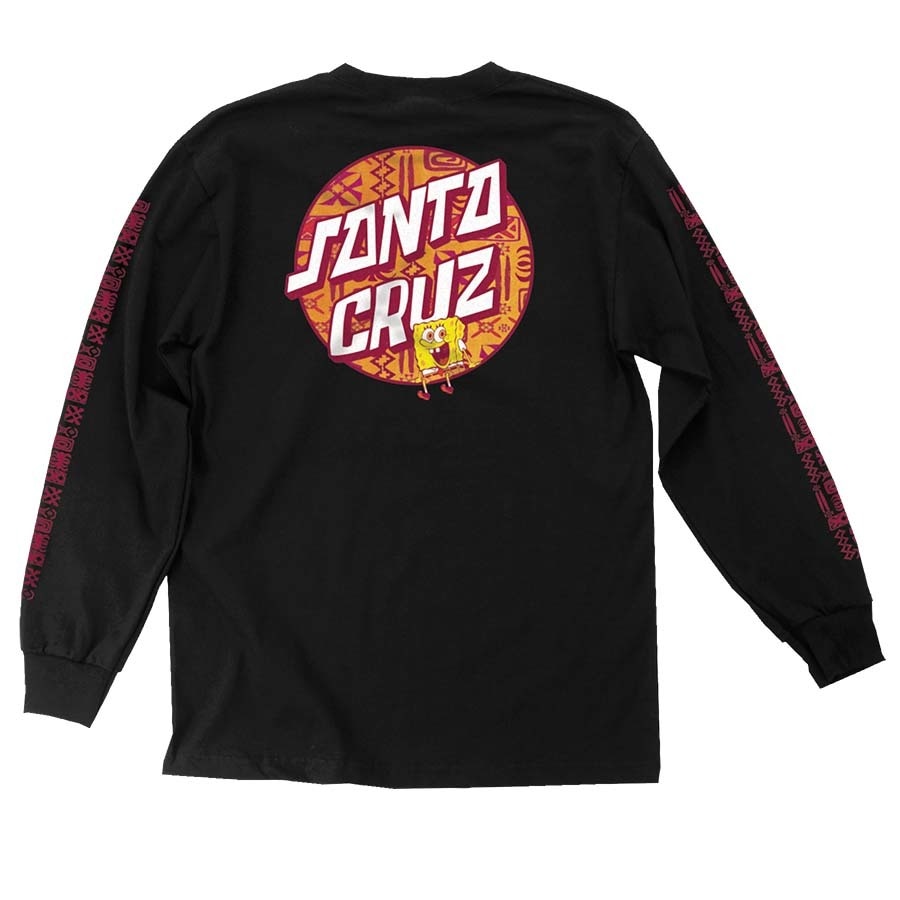 Santa Cruz x SpongeBob Lounge Long Sleeve Tee - Black