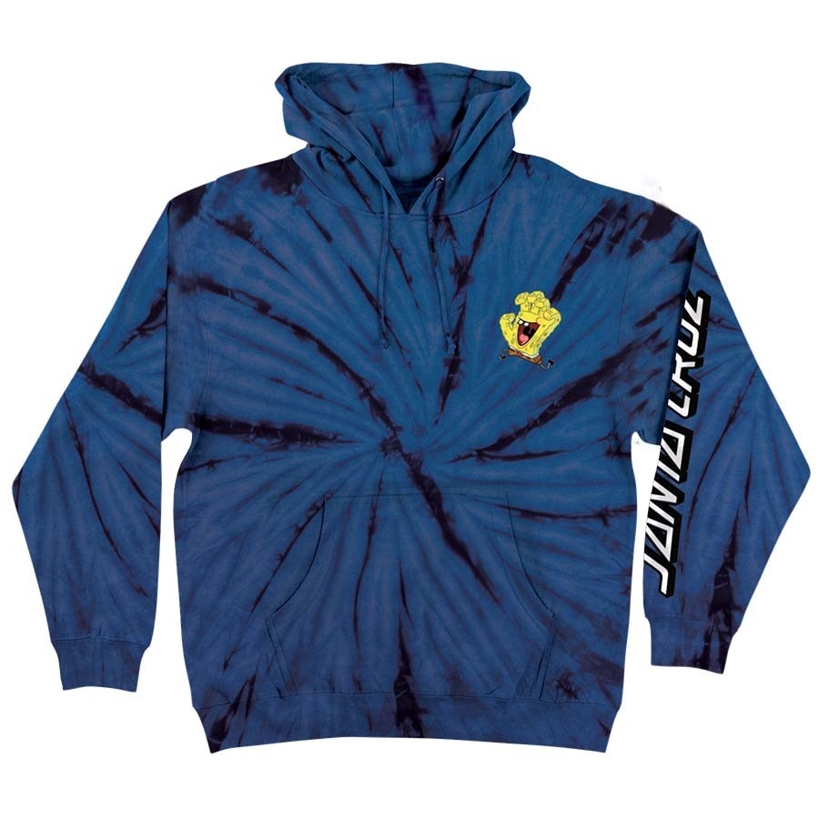 Santa Cruz x SpongeBob Hand Tie Dye Pullover Hoodie - Spider Royal
