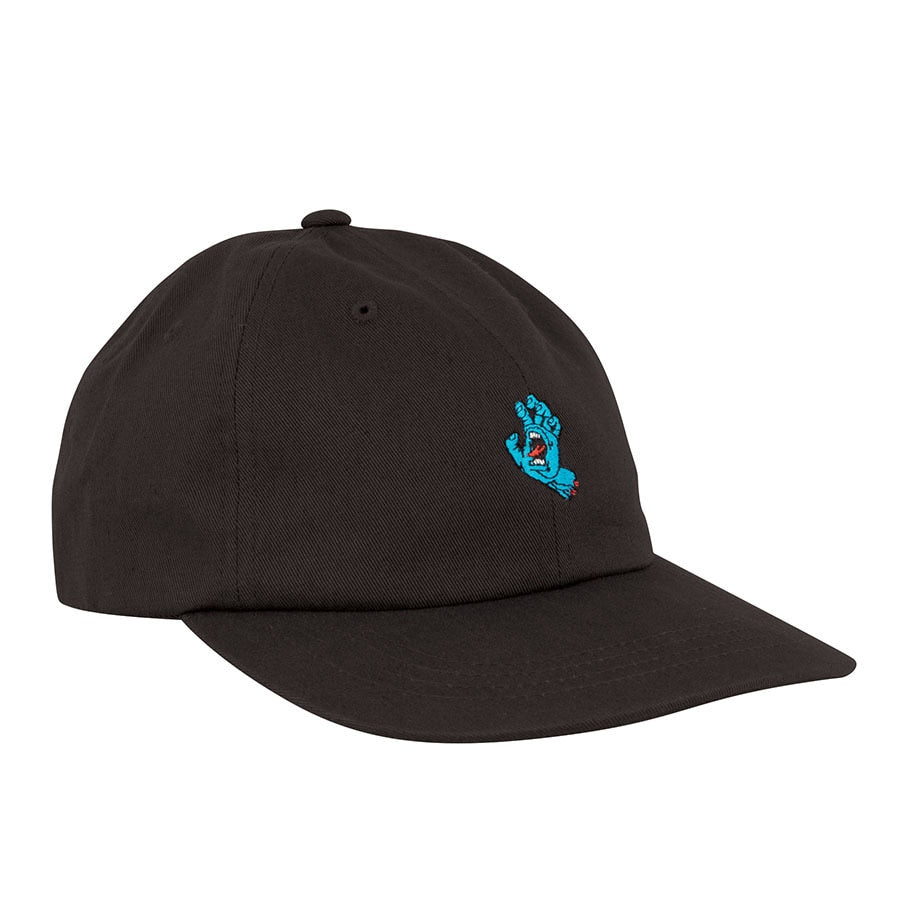 Santa Cruz Screaming Hand Low Unstructured Strapback Hat - Black