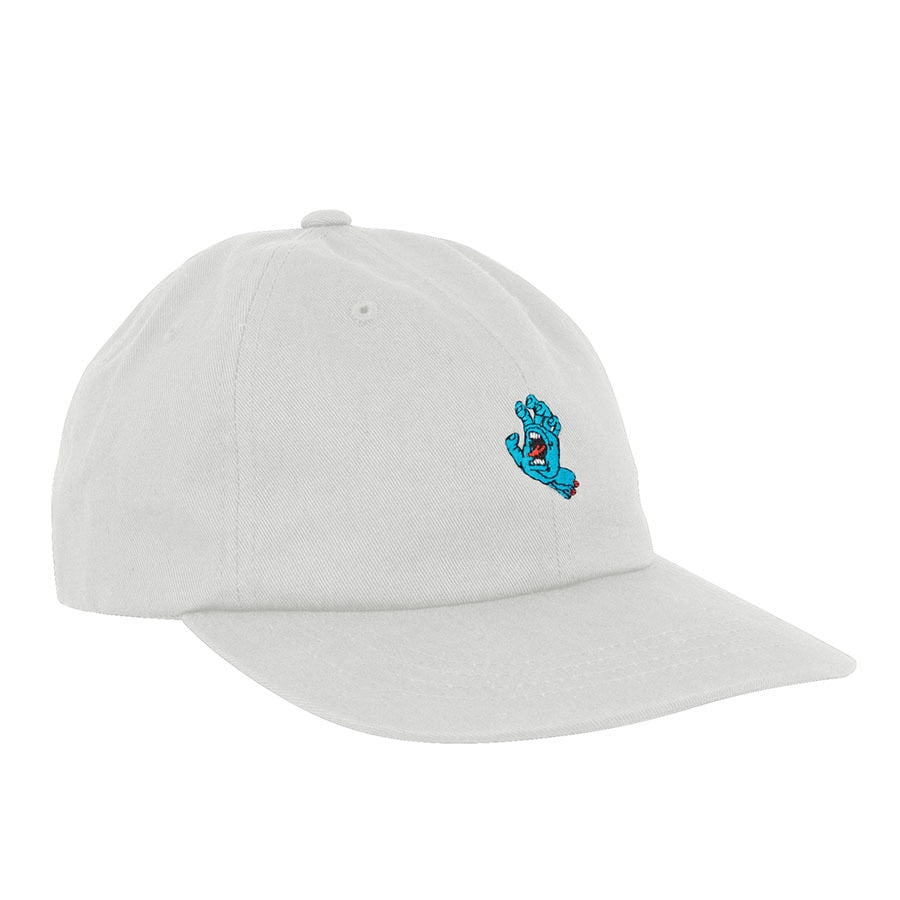 Santa Cruz Screaming Hand Low Unstructured Strapback Hat - White