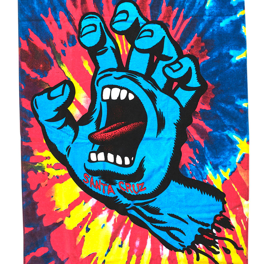 Tie Dye Screaming Hand Santa Cruz Beach Towel