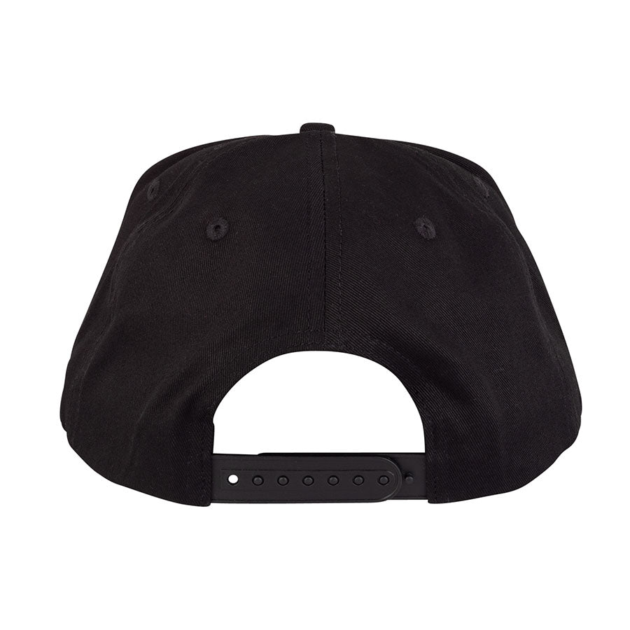 Black Valiant Santa Cruz Skateboards Snapback Hat Back