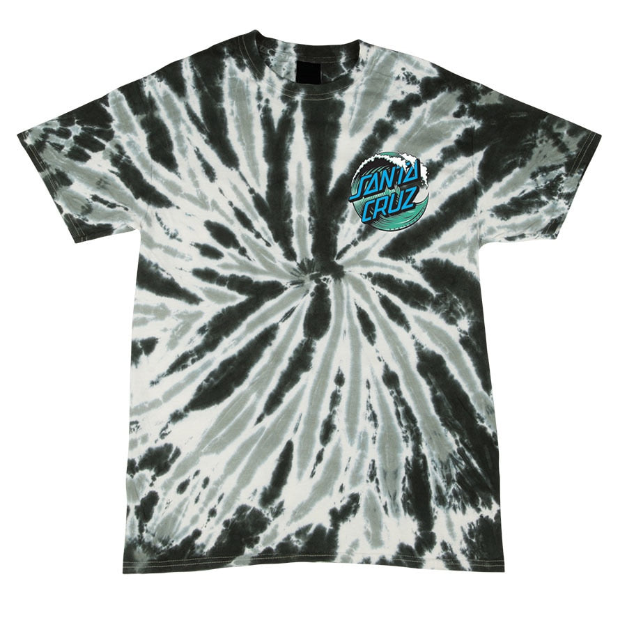 Santa Cruz Youth Wave Dot Tee - Twist Black