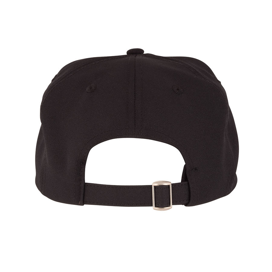 Black Strip Santa Cruz Skateboard Snapback Hat Back