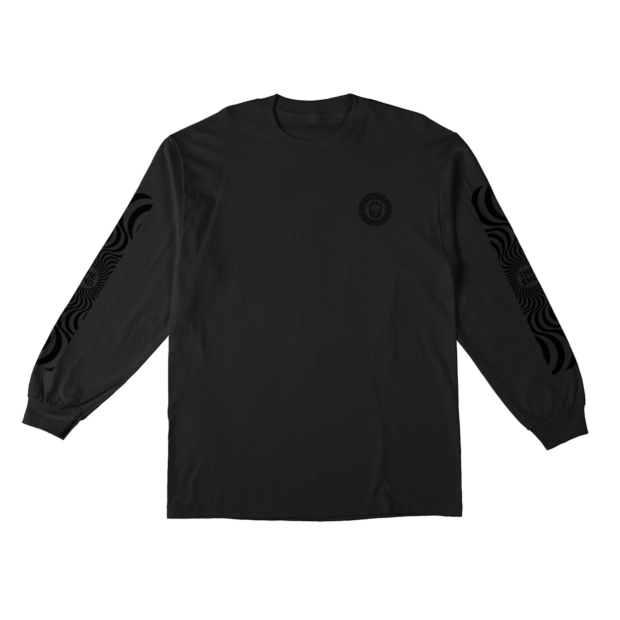 Spitfire Classic Swirl Long Sleeve Tee - Black/Black