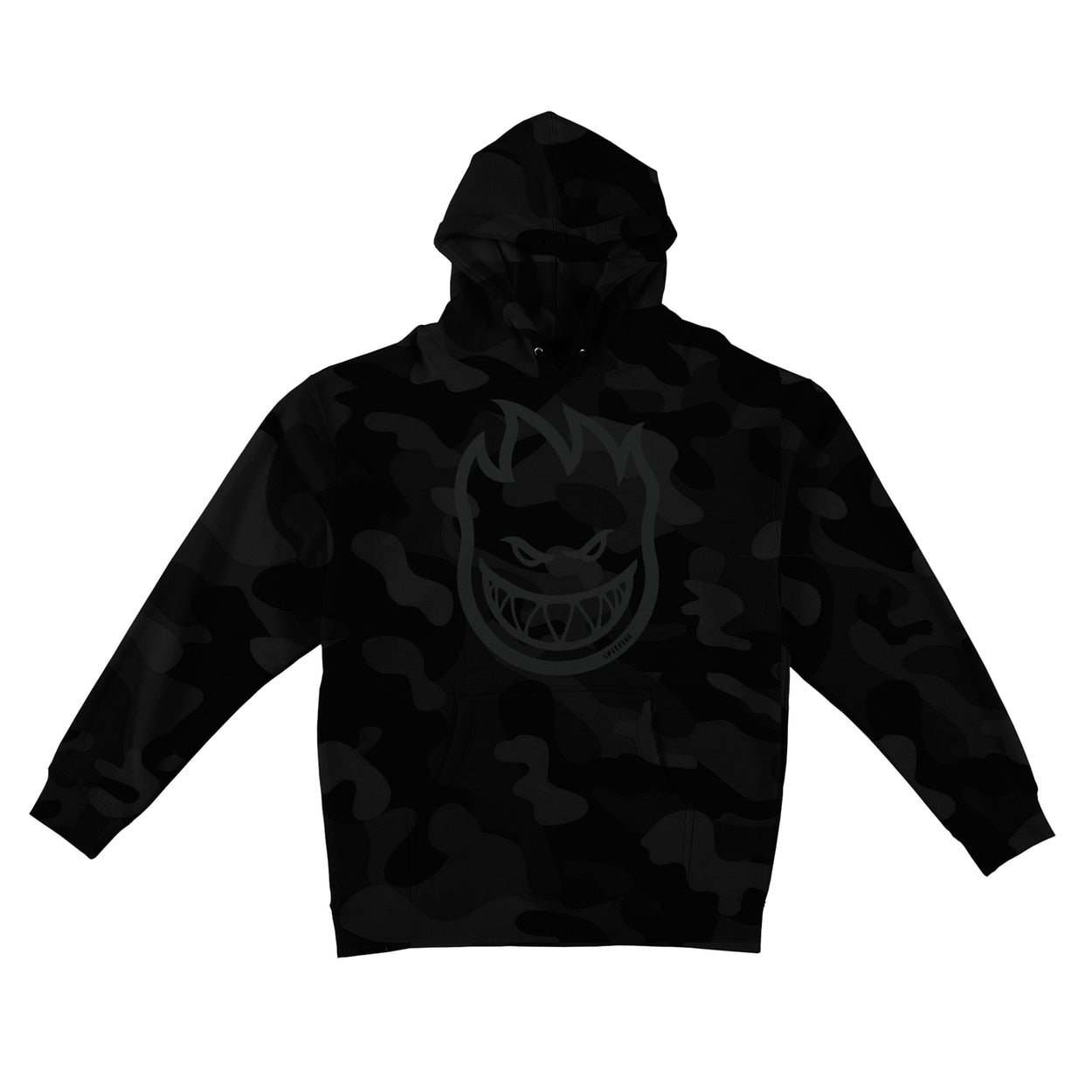 Spitfire Bighead Pullover Hoodie - Black Camo/Black