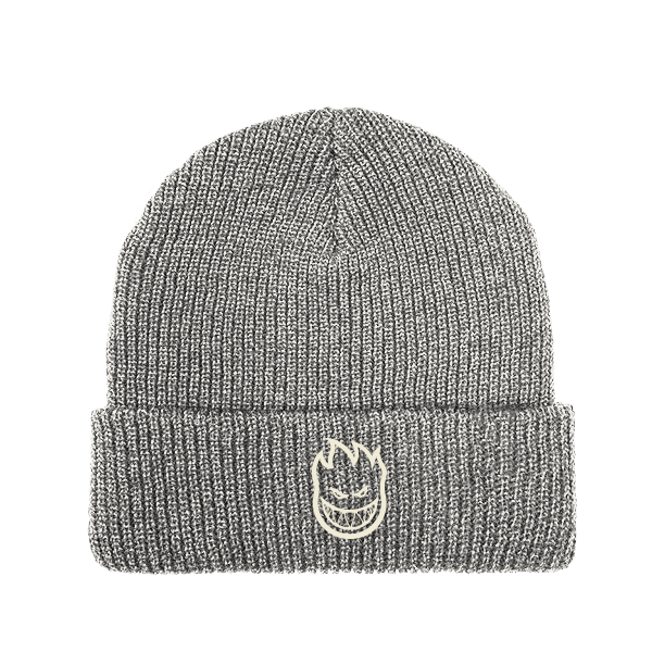 Spitfire Embroidered Bighead Logo Cuff Beanie - Grey