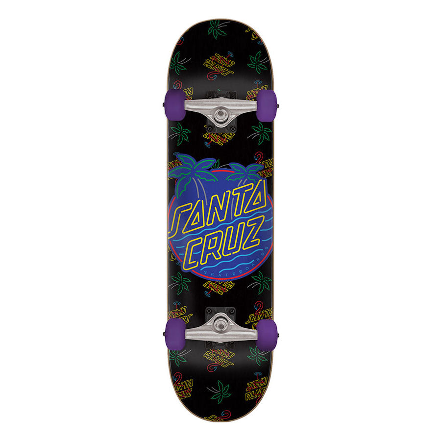 Black Santa Cruz Glow Dot Skateboard