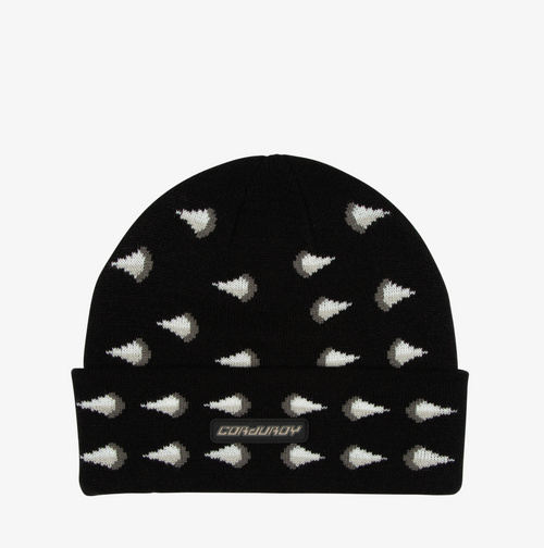 Black Spike Corduroy Bowser Snowboard Beanie