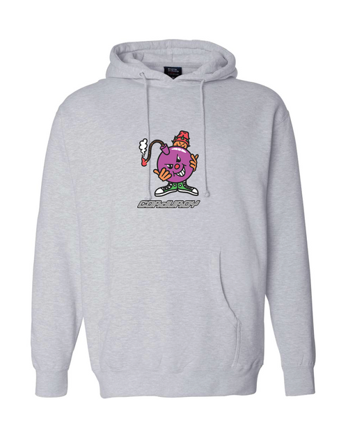 Grey Bomb Corduroy Blow Up Hoodie