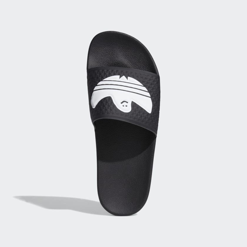 Core Black Shmoofoil Adidas Skateboarding Slides Top