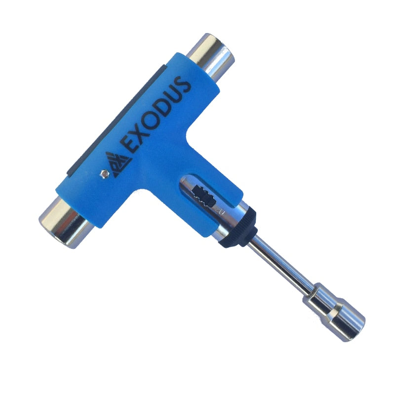 Silver X Exodus Ratchet Skateboard Tool - Blue/Silver