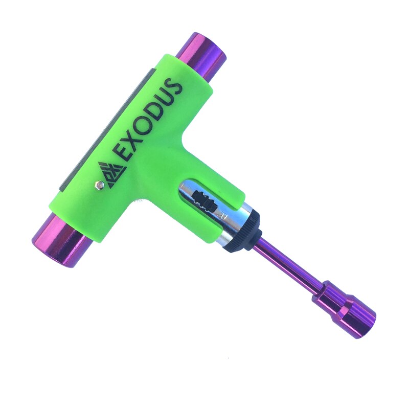 Silver X Exodus Ratchet Skateboard Tool - Green/Purple