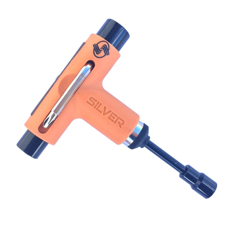 Silver X Exodus Ratchet Skateboard Tool - Orange/Black