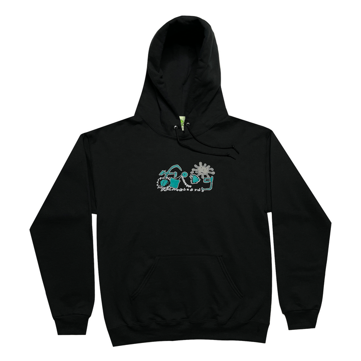 Black Splat Logo Frog Skateboards Hoodie