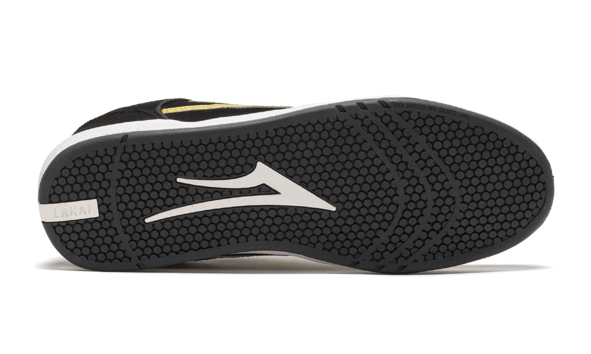 Black/Gold Telford Low Lakai Skateboard Shoe Bottom