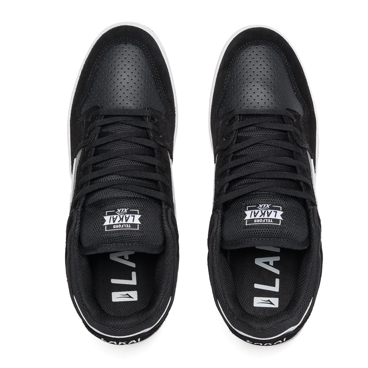 Lakai Telford Low Skateboard Shoe - Black/White