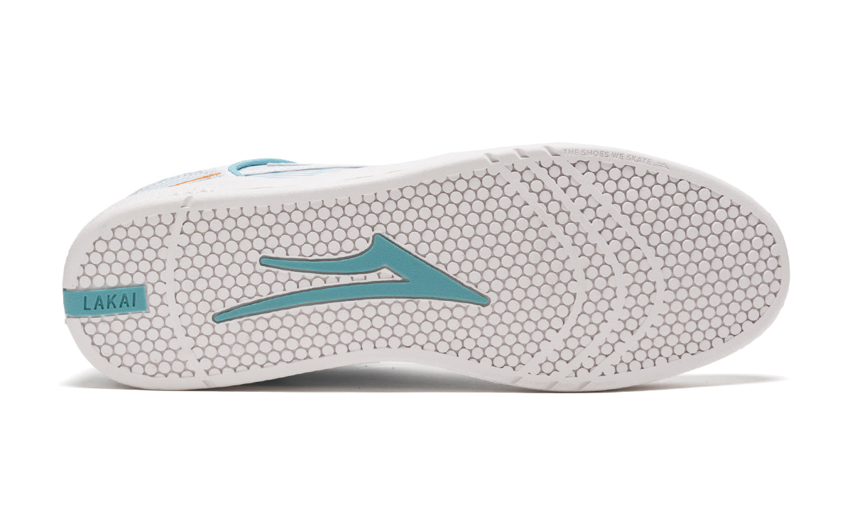 White Leather Rob Welsh Lakai Telford Low Skate Shoe Bottom