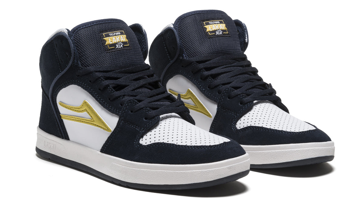 Lakai Telford Skateboard Shoe - Navy/White