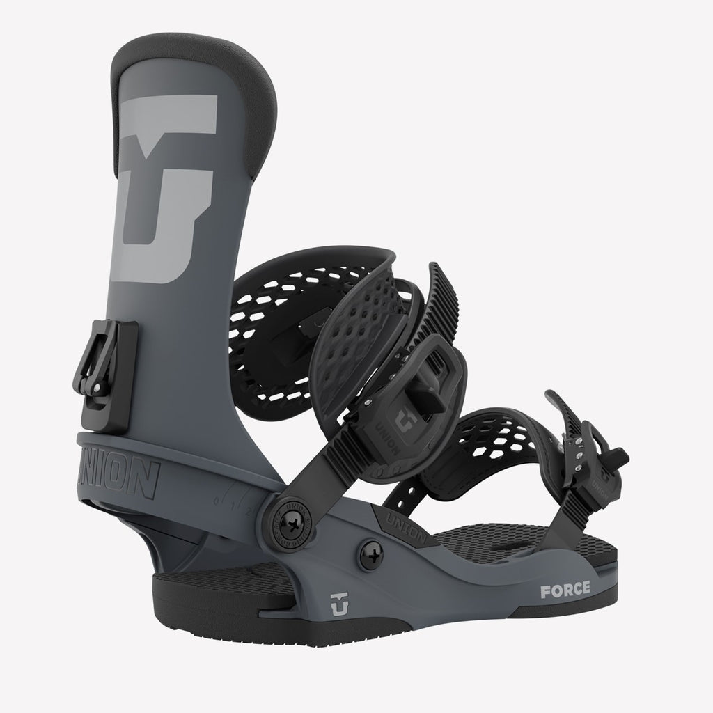 Charcoal Grey Force 2023 Union Snowboard Bindings