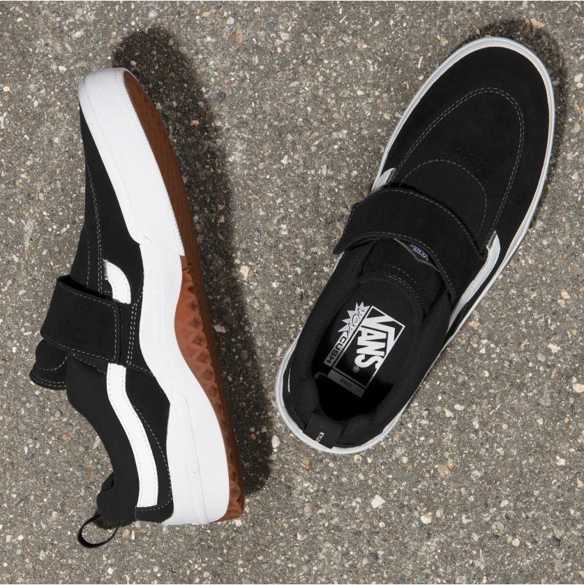 Black/White Kyle Walker Pro 2 Vans Skateboarding Shoe Top