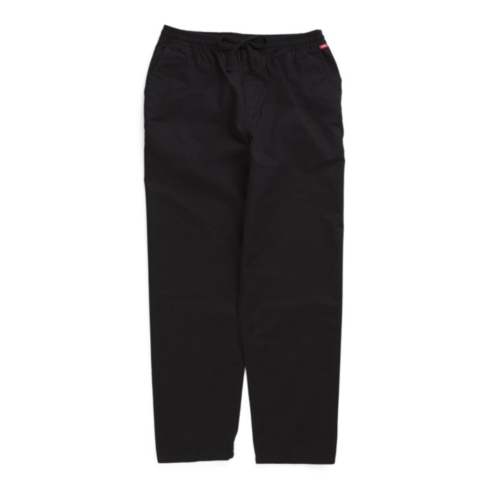 Black Baggy Tapered Elastic Vans Range Pants