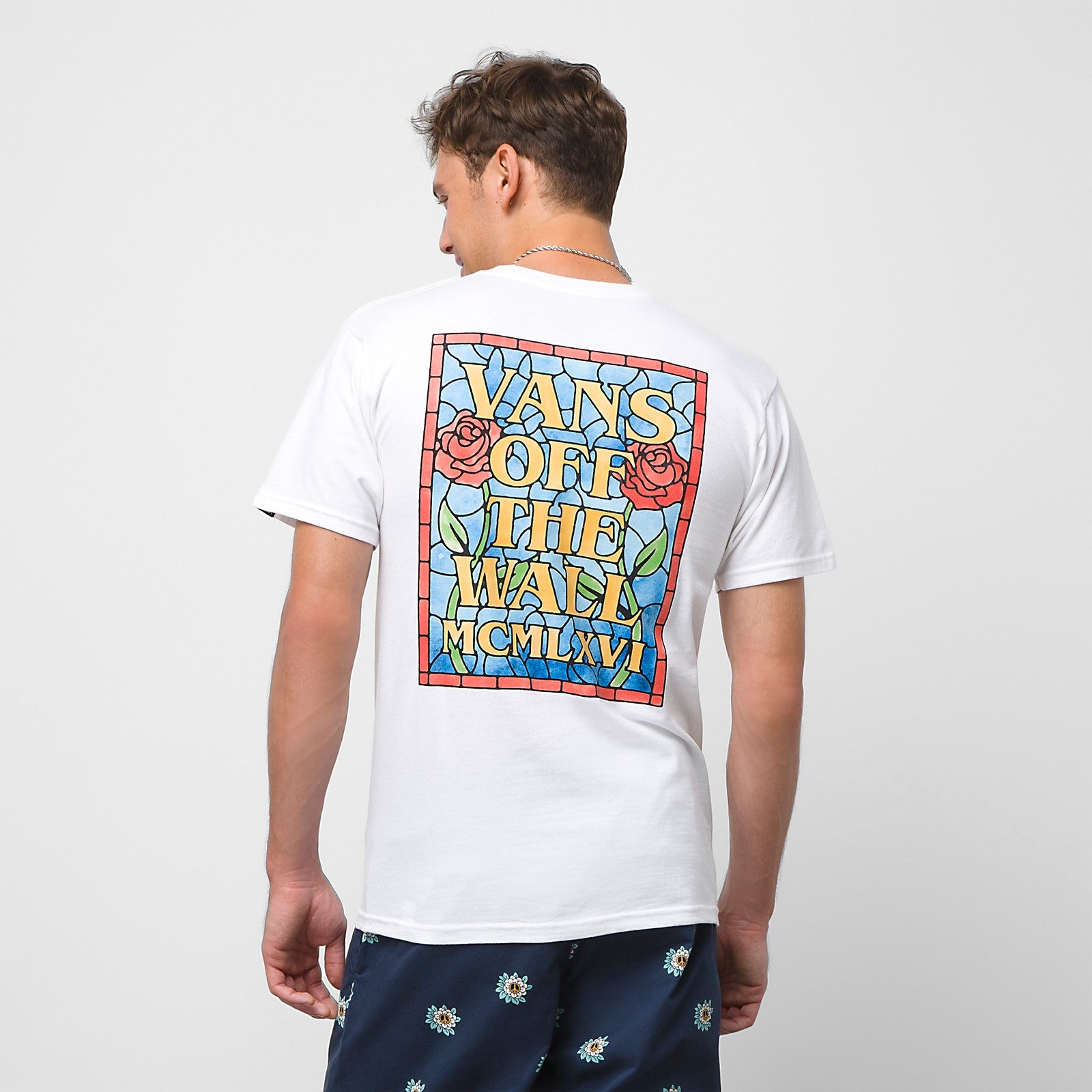 White Stain Glass Vans T-Shirt Back