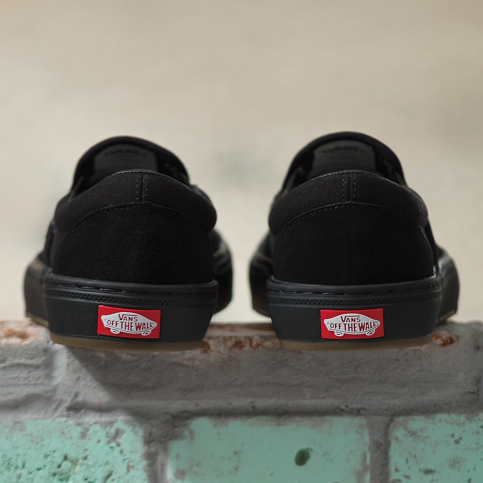 Black/Black BMX Vans Slip On Shoe Back