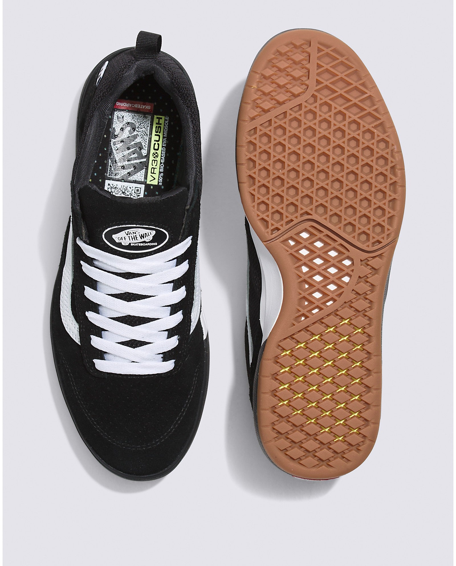 Black/White Zahba Vans Skateboarding Shoe Top/Bottom
