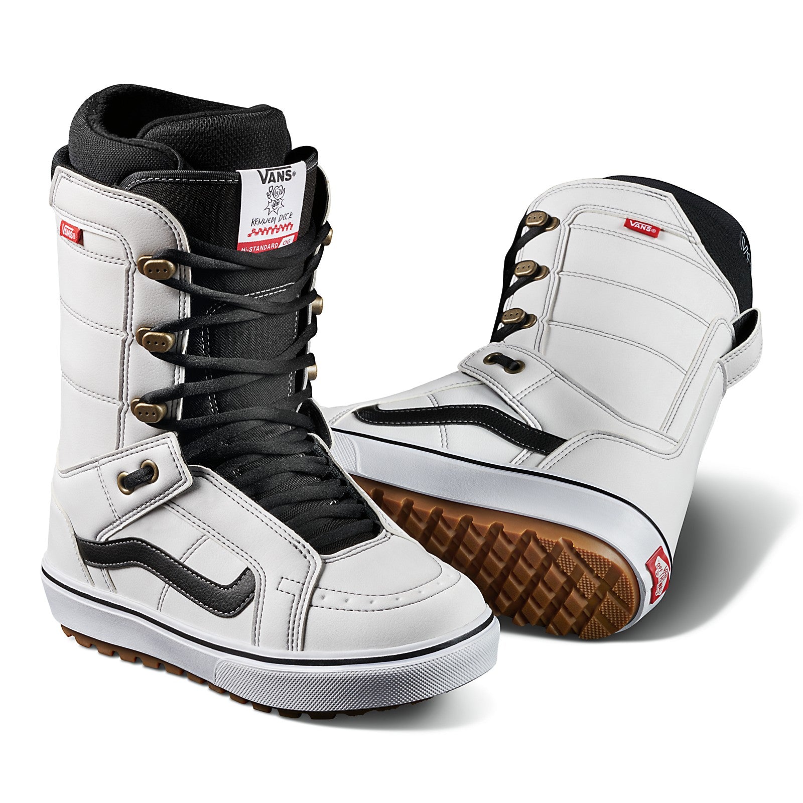 Kennedi Deck White/Black Vans Hi-Standard OG Snowboard Boot Side