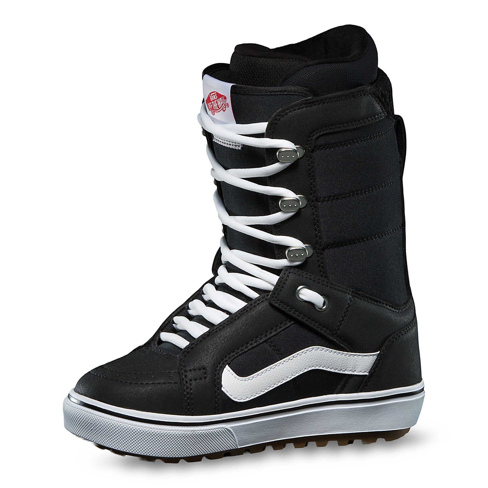 Black/White Women's Hi-Standard OG Vans Snowboard Boots Side