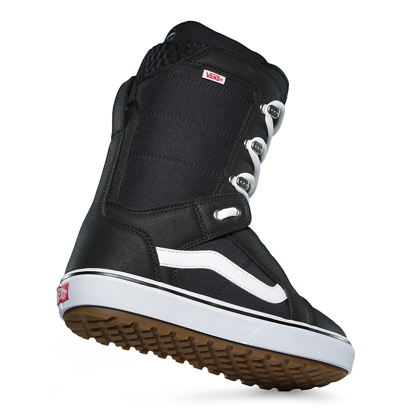 Black/White Women's Hi-Standard OG Vans Snowboard Boots Side