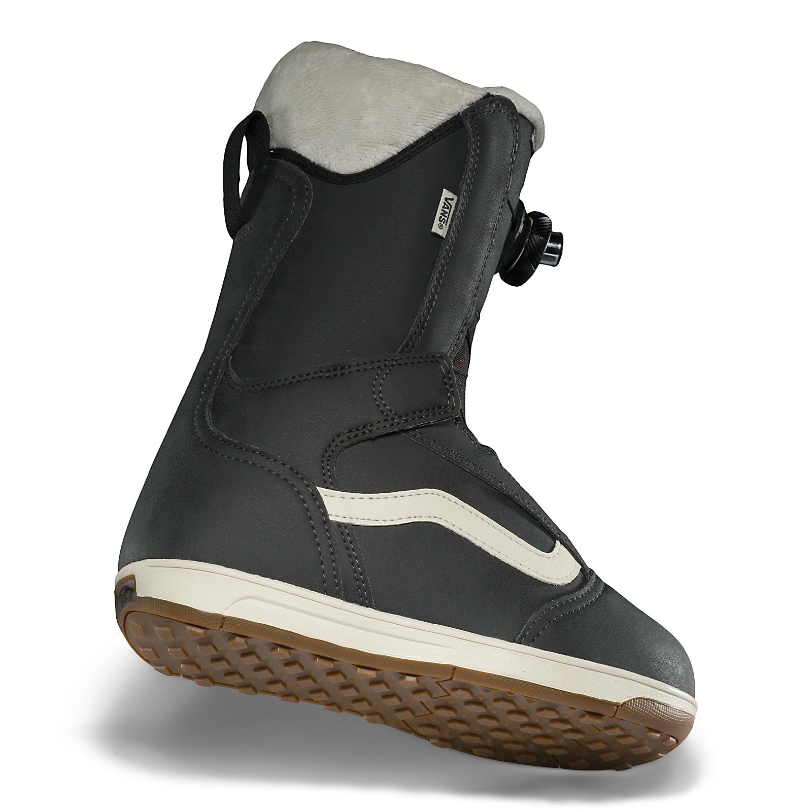 Black/Brown 2023 Encore Linerless Women's Vans Snowboard Boots Back