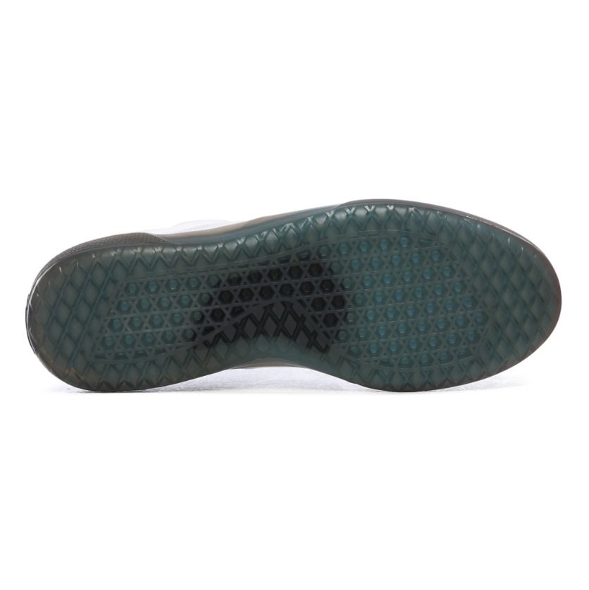 White AVE Pro Vans Skateboarding Shoe Bottom
