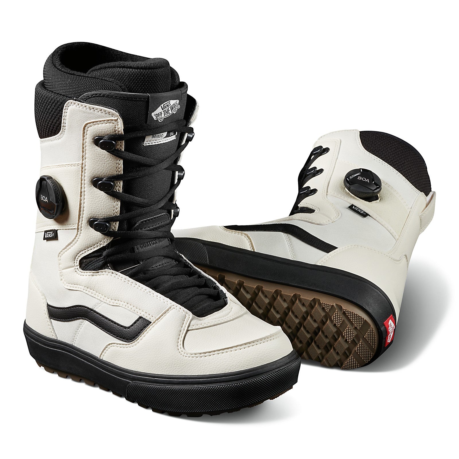 Bone/Black Invado OG Vans Snowboard Boots Side