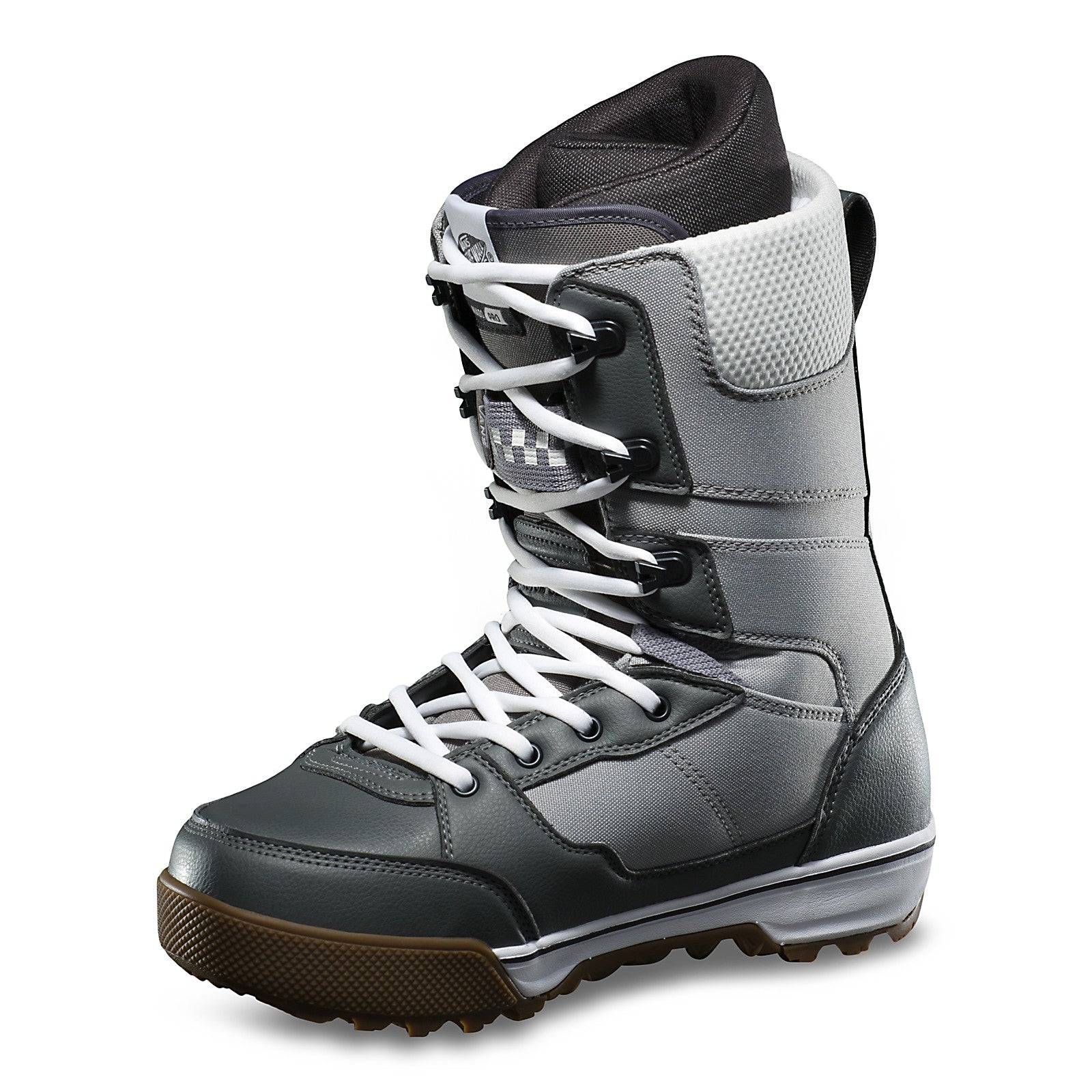 Grey/White Invado Pro Vans Snowboard Boots Side