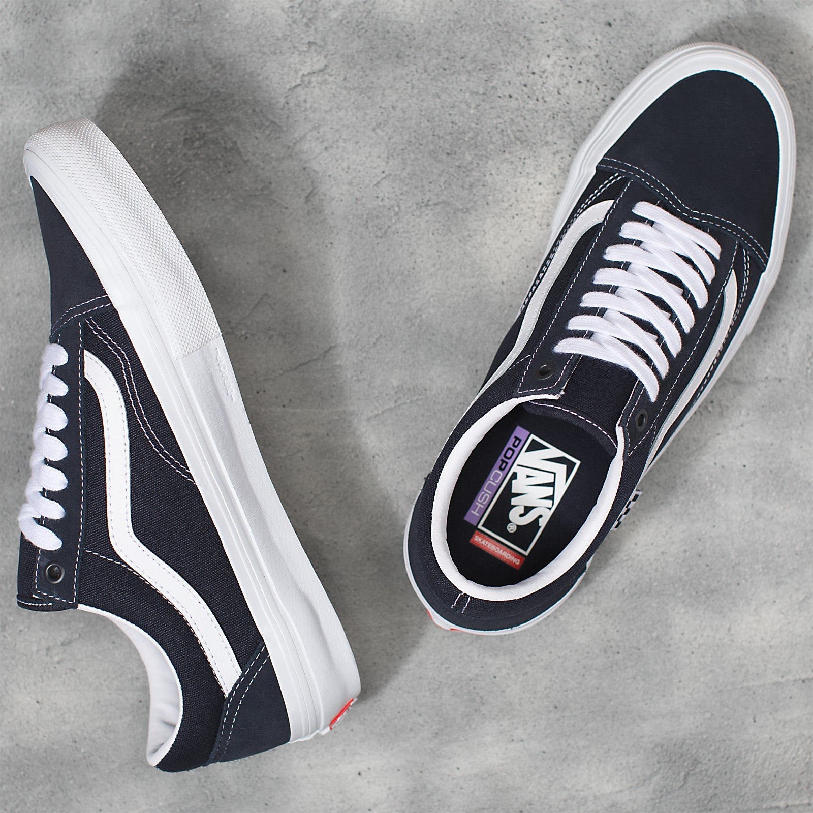 Dark Navy Wrapped Vans Skate Old Skool Skate Shoe Top