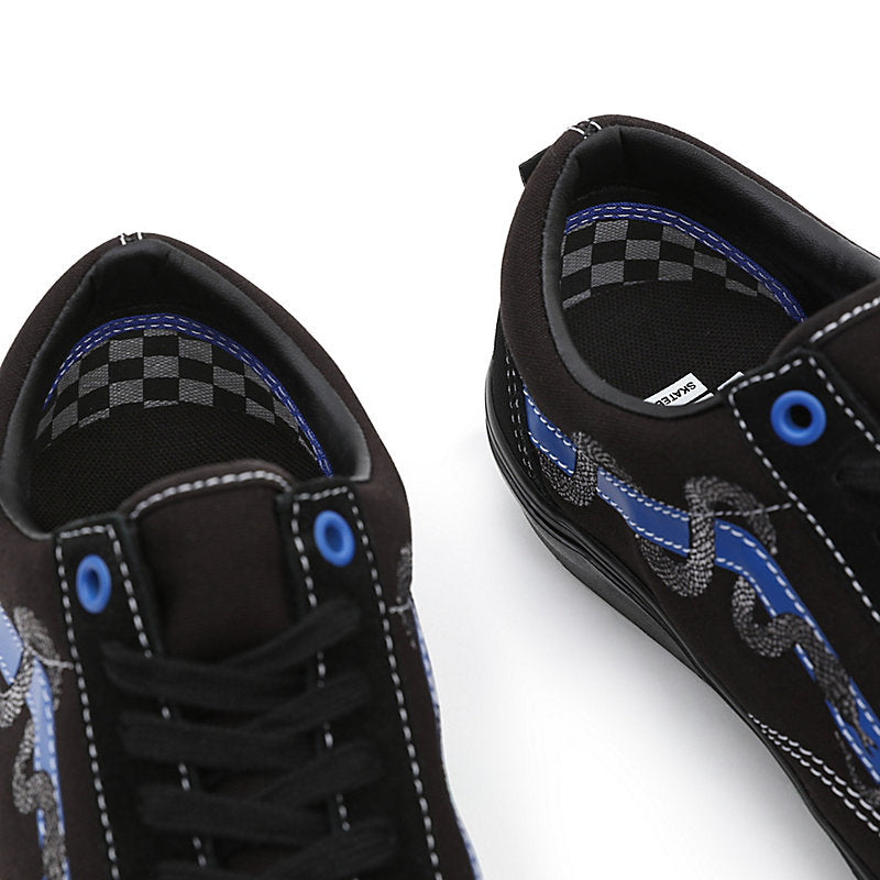 Blue/Black Breanna Geering Vans Skate Old Skool Skateboard Shoe Top