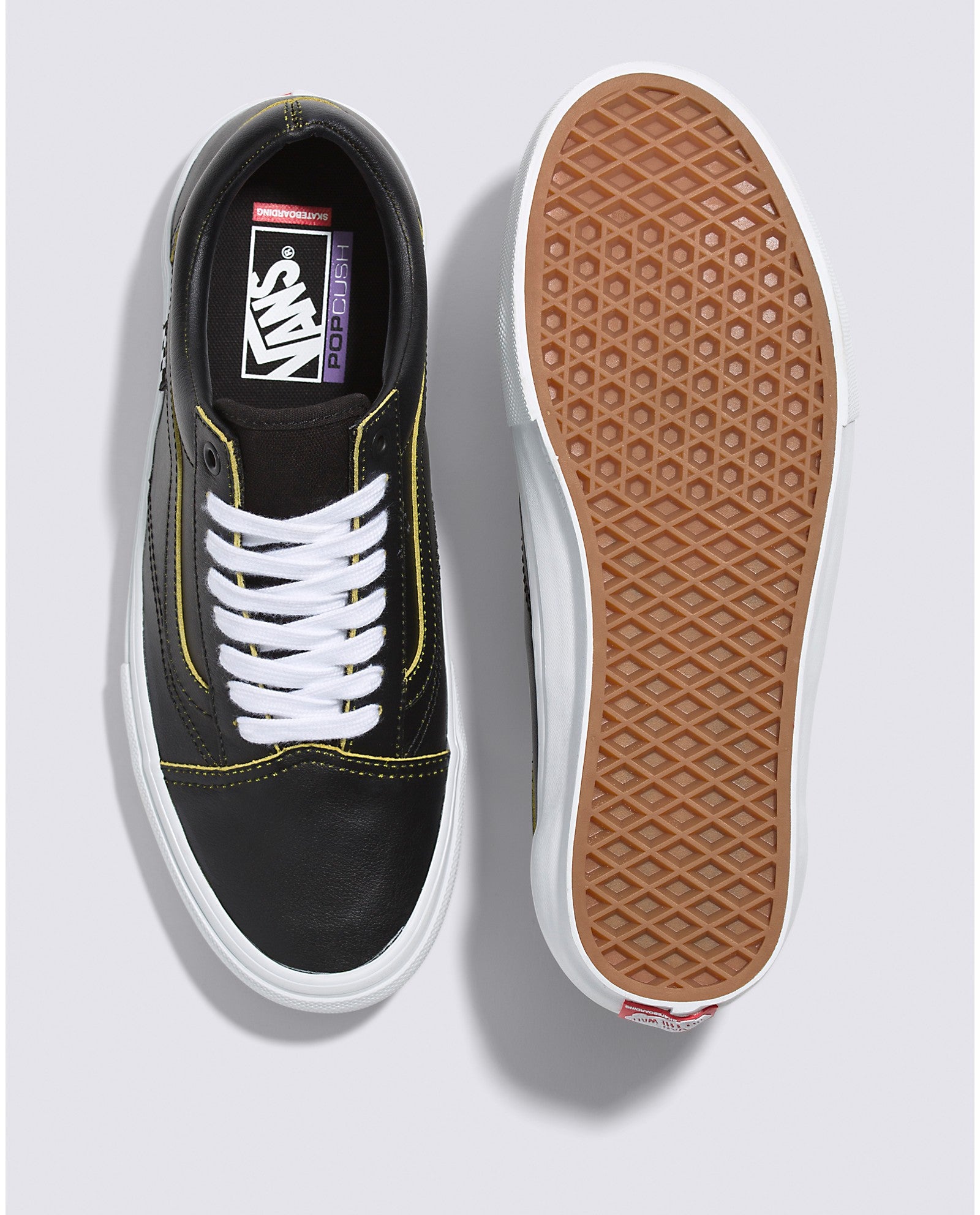 Black/Lime Wear-Away Vans Skate Old Skool Shoe Top/Bottom