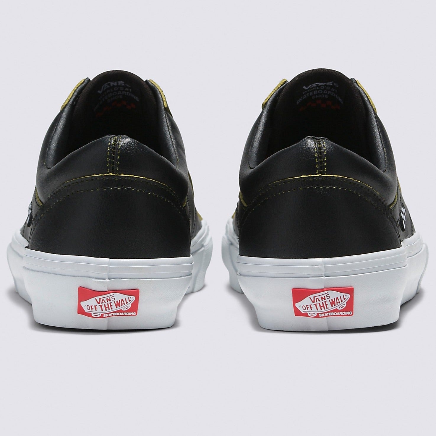 Black/Lime Wear-Away Vans Skate Old Skool Shoe Back