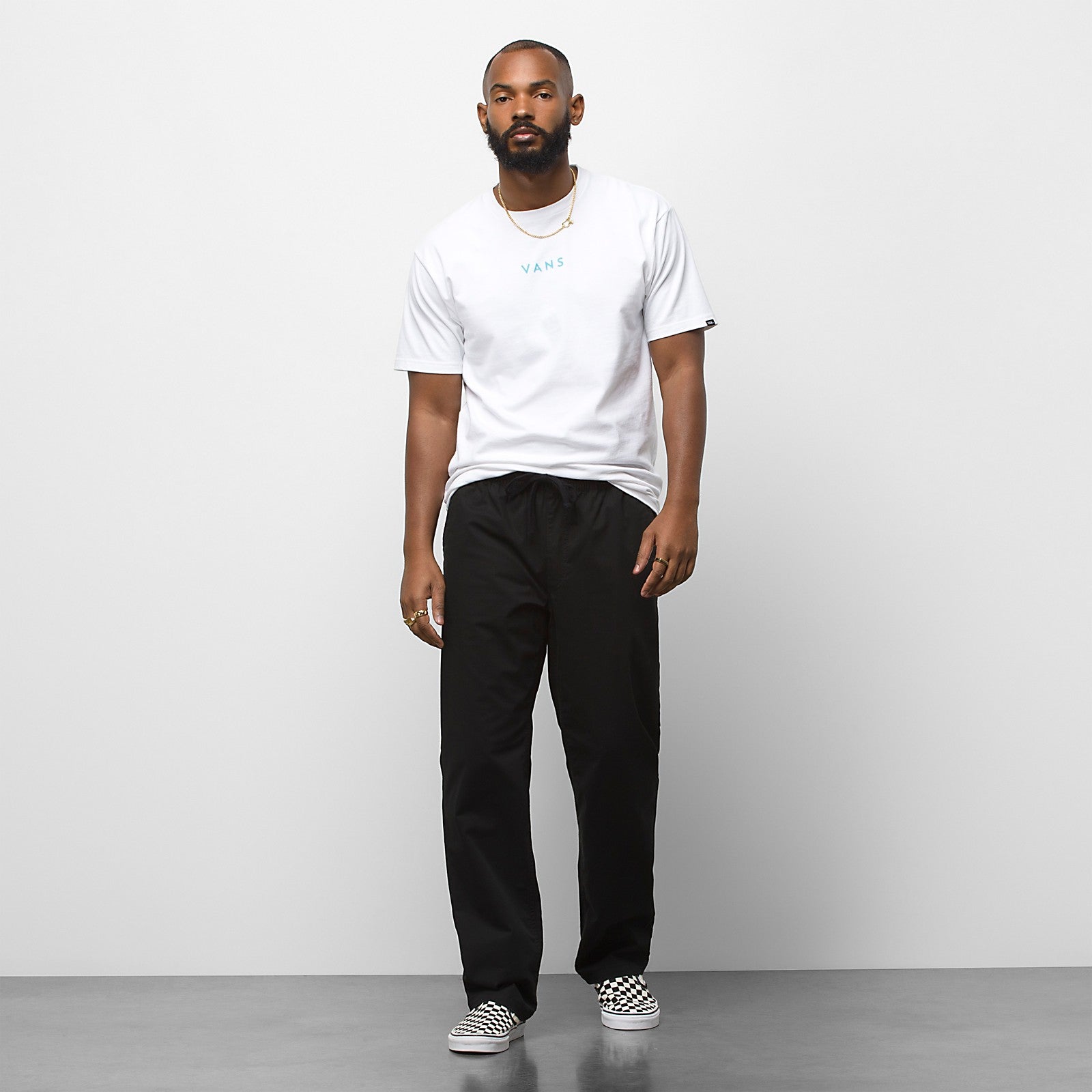 Black Relaxed Fit Vans Elastic Range Pants