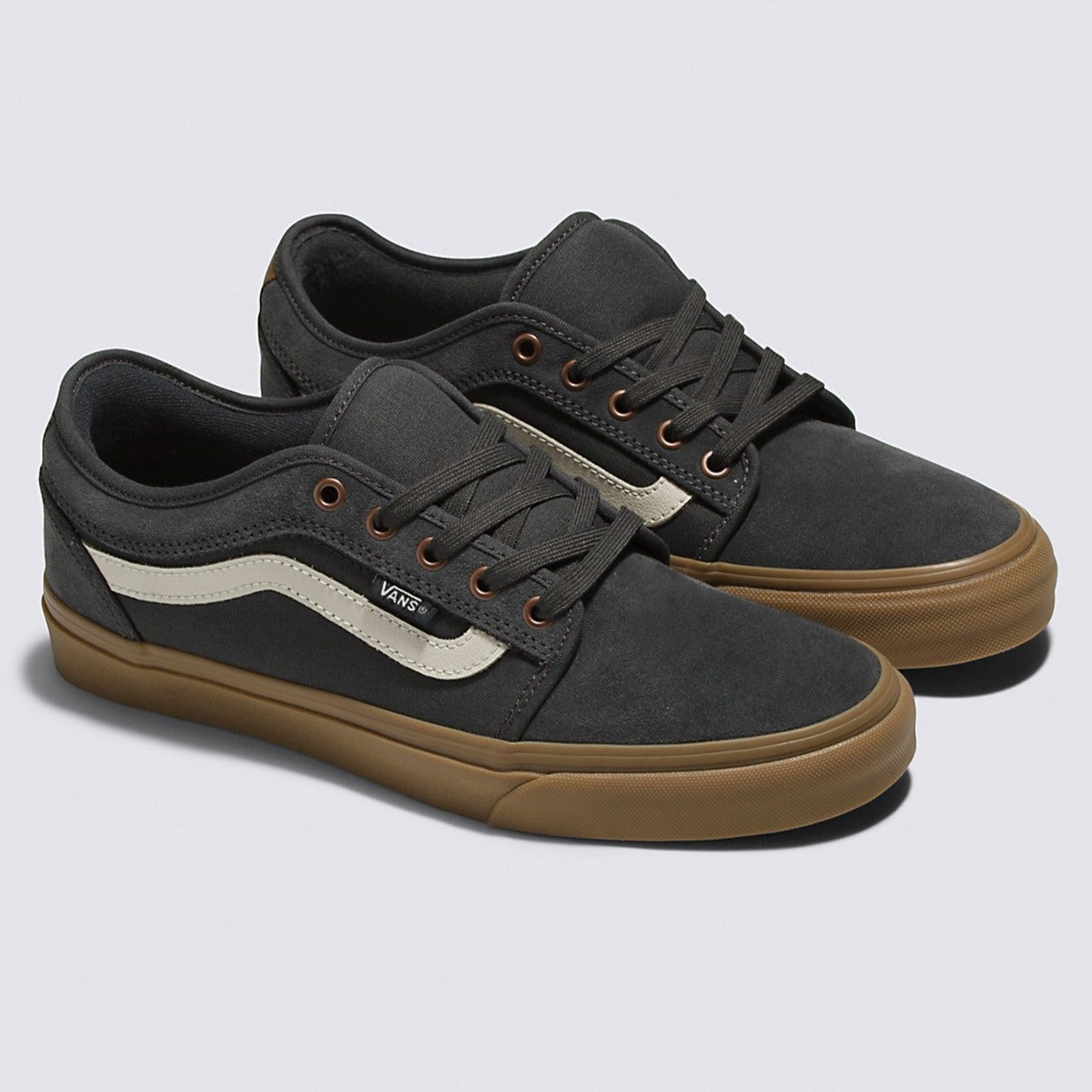 Dark Grey/Gum Chukka Low Sidestripe Vans Skate Shoe