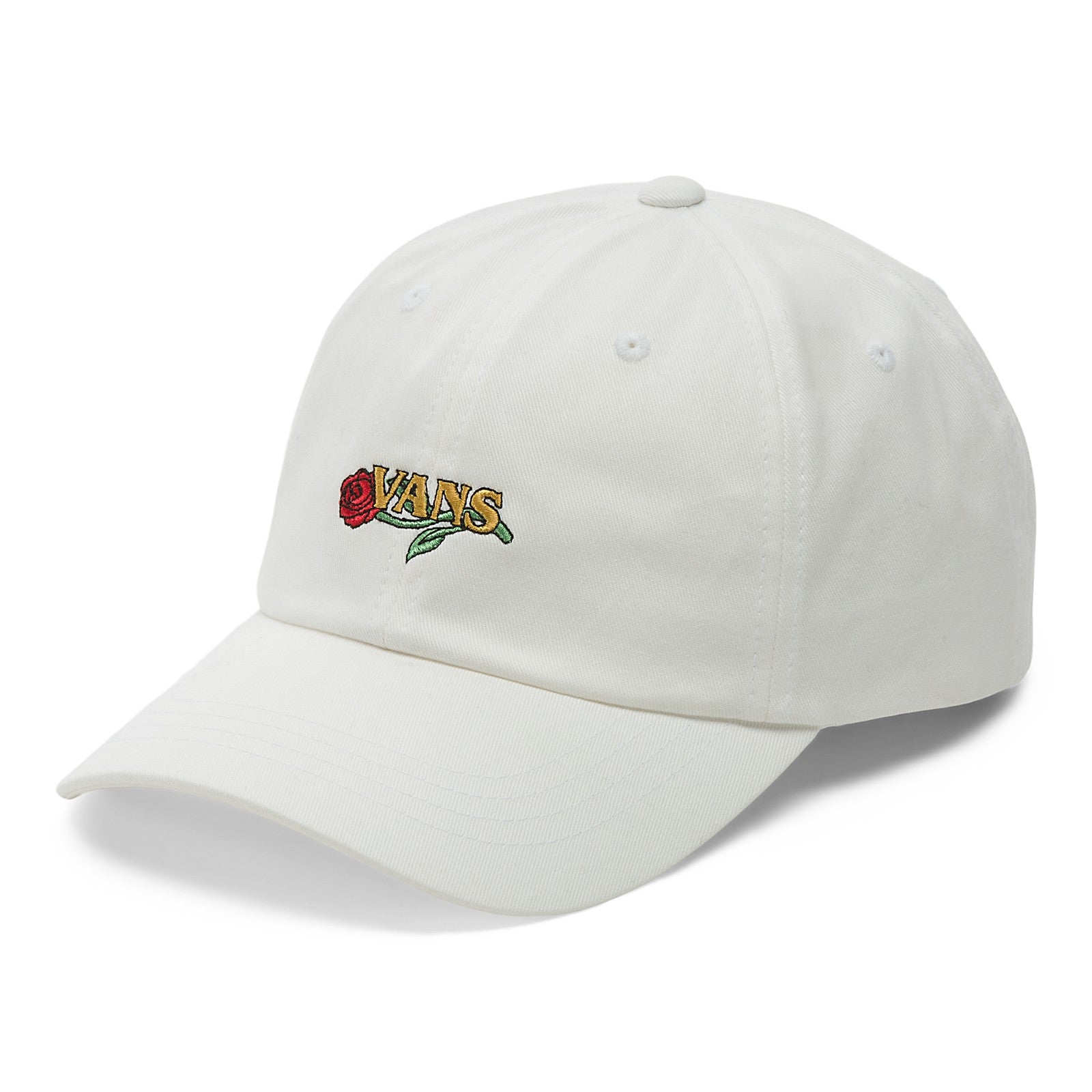 White Rios Curved Bill Vans Jockey Hat