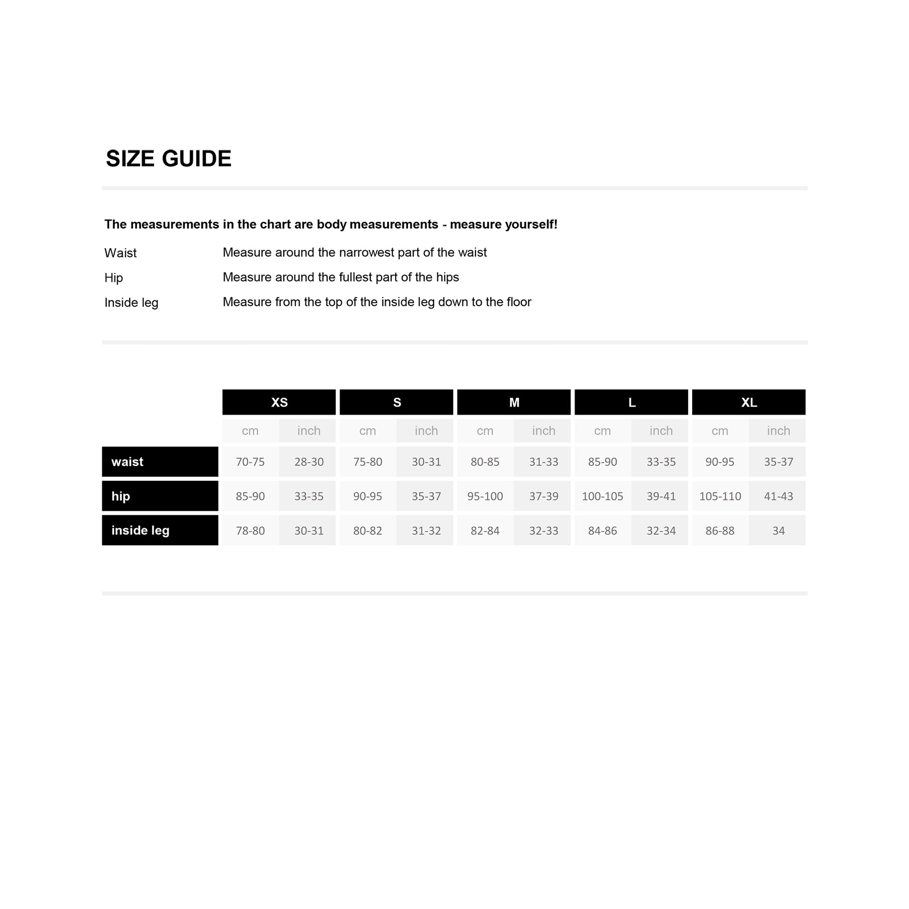 Big Boy Polar Skate Co Pants Size Chart