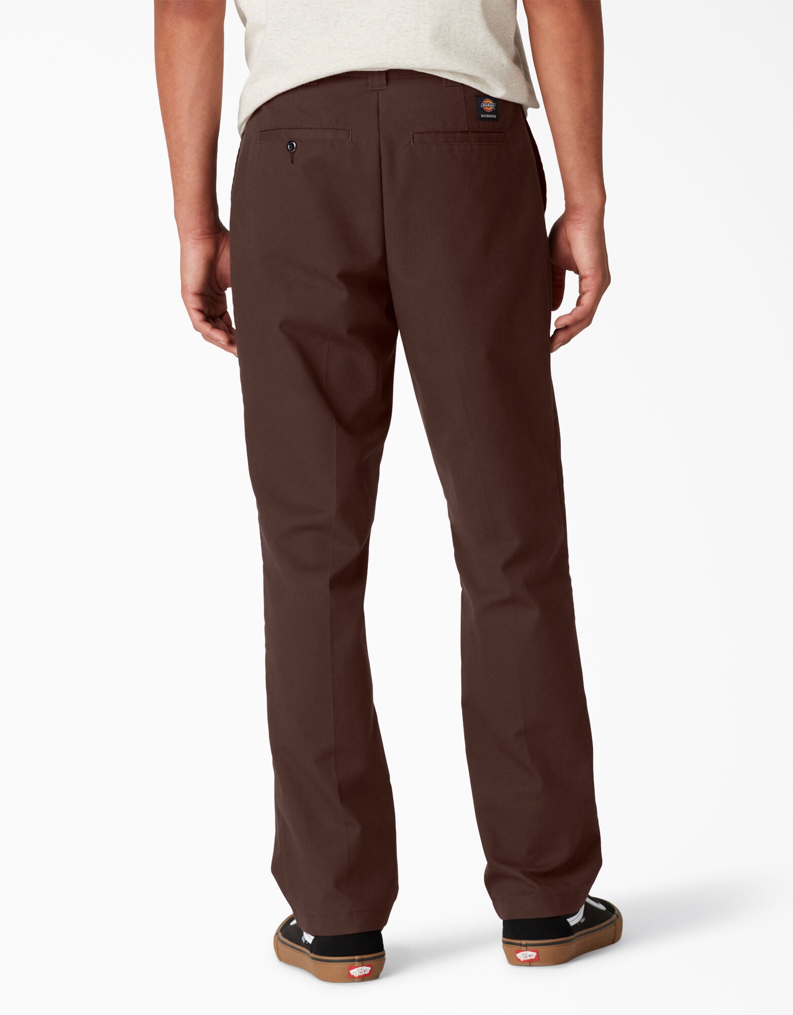 Chocolate Brown WPSK94 Slim Classic Dickies Work Pants Back