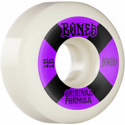 purple white Bones v5 100s Wheels