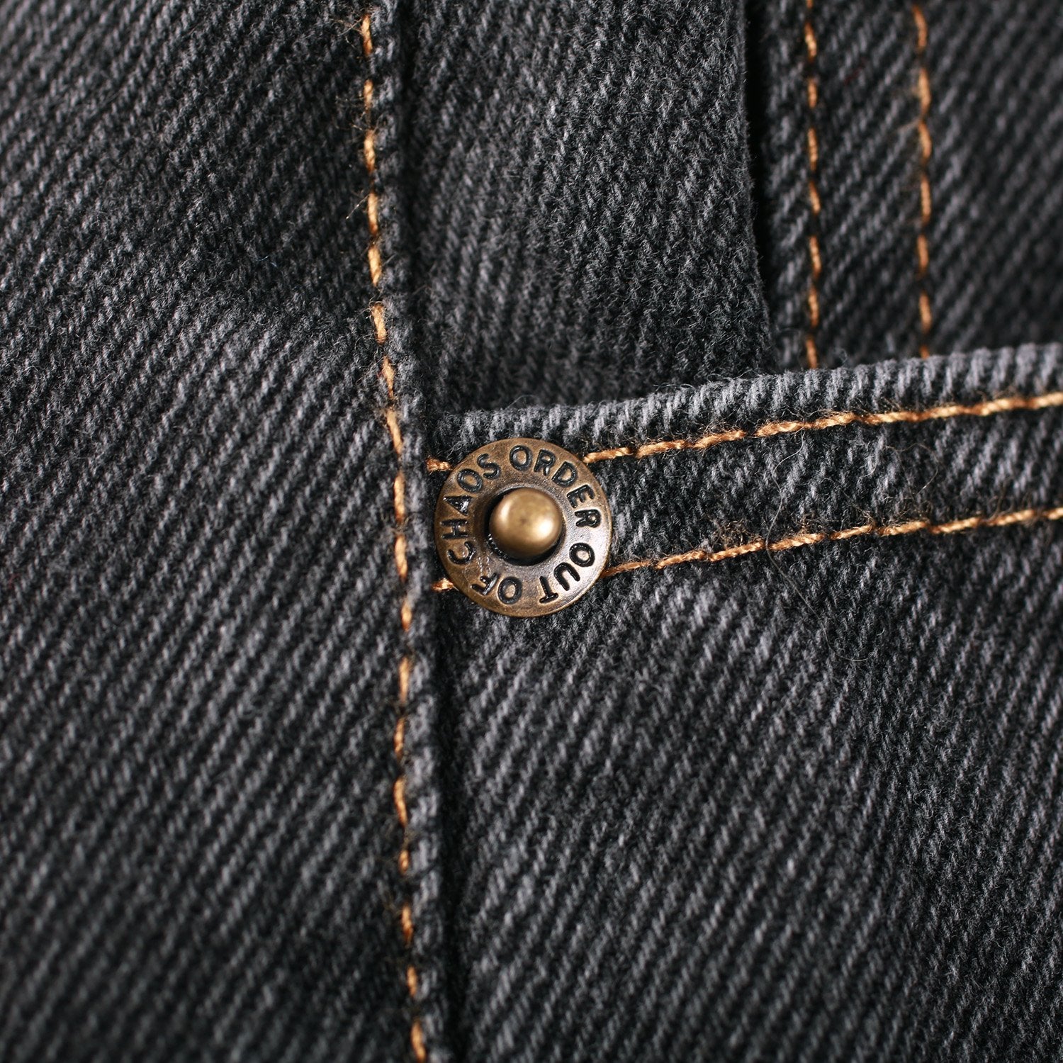 Washed Black Theories Brand Pants Detail