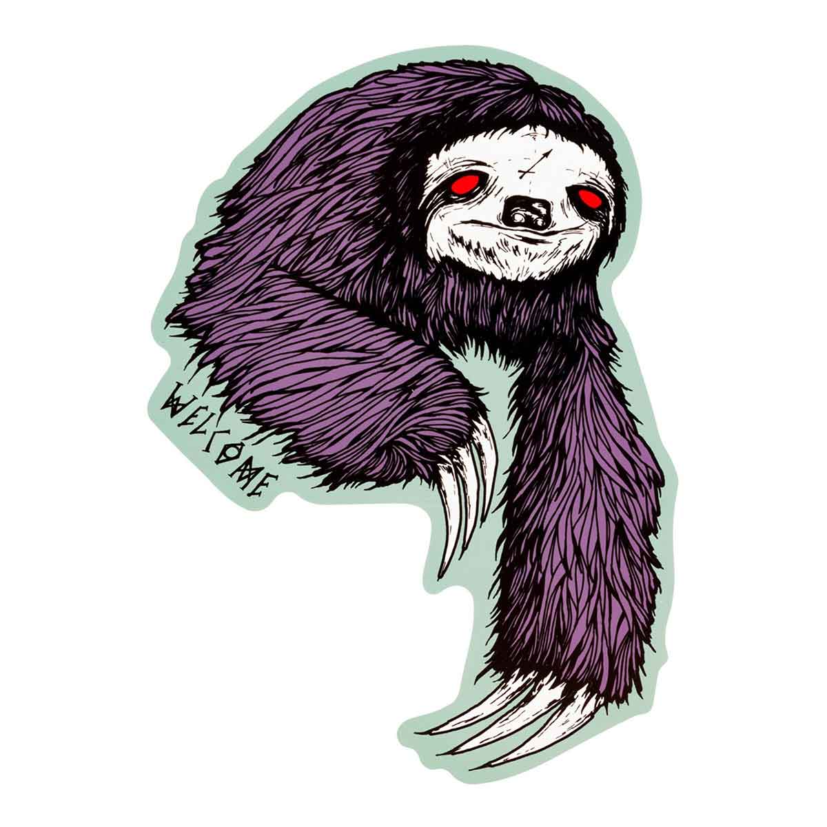 Sloth Welcome Skateboard Sticker
